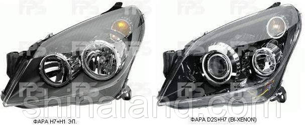 Фара Opel Astra H 2004 - 2014, правая (пассажирская), электр., H1+H7, сервопривод в компл., (Depo) - фото 2 - id-p899665781