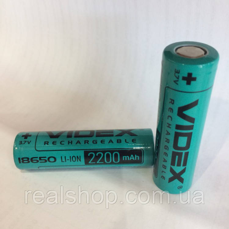 Акумулятор 18650 Videx 2200 mAh без захисту Li-Ion 3.7v