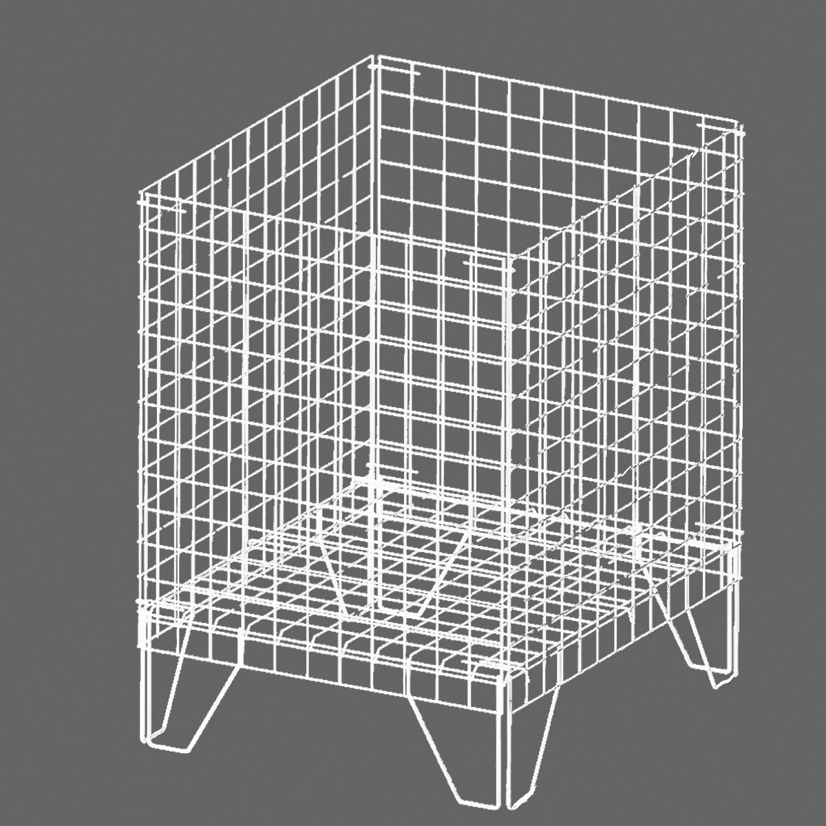 Контейнер торговий сітчатий металевий для розпродажу (регульоване дно), фото 1