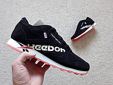 Чоловічі кросівки Reebok Classic Concept Sample 001 Black/White/Orange чорні з білим, замшеві, фото 2