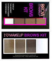 Палітра для брів I Heart Revolution Brow Kit — I woke up this gromed