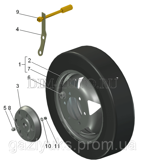 Удлинитель вентиля подкачки колеса ГАЗЕЛЬ резиновый 15см (ID#1014221987 ...