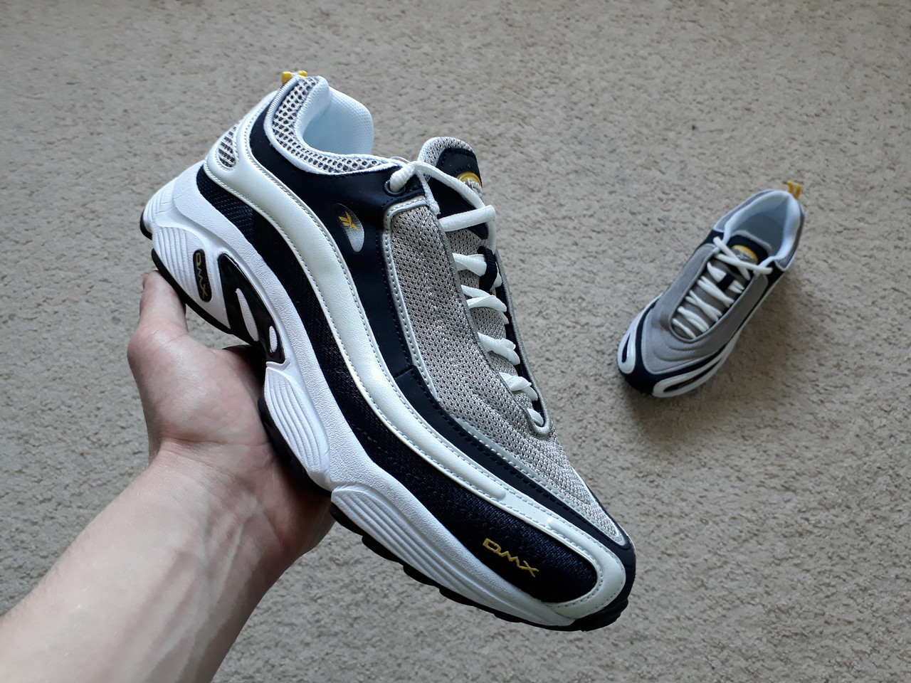 Чоловічі кросівки Reebok Daytona DMX Grey/White сірі з білим