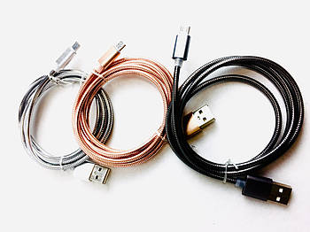 USB кабель в металевій оплітці B-28/ JS-869 Micro,iphpne (1000 шт/ящ)