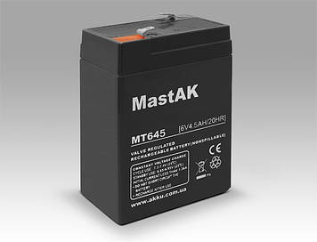 Акумулятор MastAK MT645( 6v 4.5 Ah)