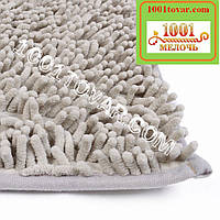 Большие коврики из микрофибры "Макароны или дреды" для широкого применения, 110х70 см. +/- 3 см, серый цвет