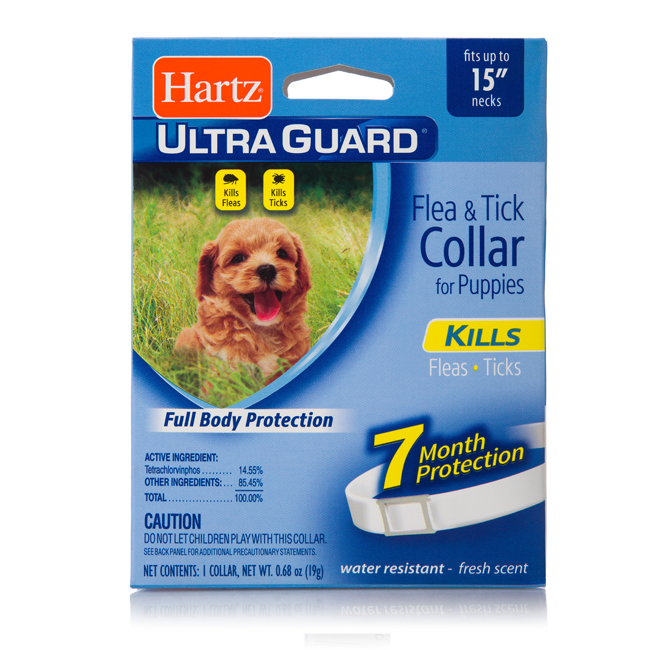Нашийник для цуценят від бліх і кліщів на 7 міс., білий 38 см, Hartz, США ( Н80478), фото 1