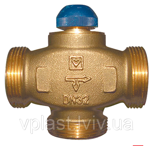 Триходовий термостатичний розподільчий клапан Herz CALIS-TS-RD DN32 1 1/4"