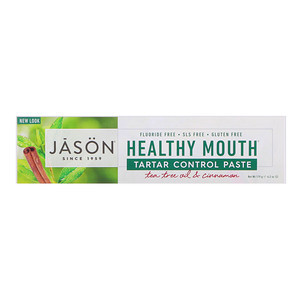 Паста від зубного каменю, масло чайного дерева і кориця (119 г) Jason Natural, Healthy Mouth