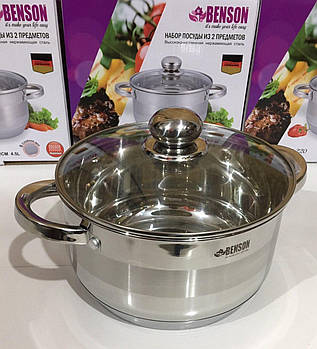 Каструля з кришкою нержсталь 4.5 л BN-220 (6)