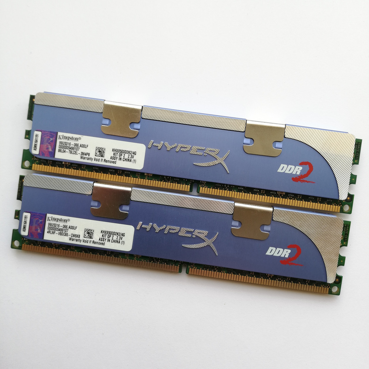 Ігрова оперативна пам'ять Kingston HyperX DDR2 4Gb (2Gb+2Gb) 1066MHz 8500U CL5 (KHX8500D2K2/4G) Б/В