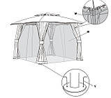 Тканинна альтанка (Павільйон) 3*3 метри з знімні бічні панелі з москитным, bobi, фото 5
