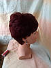 Коротка перука з термоволокна бургунд 2763t-99J, фото 6