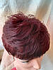 Коротка перука з термоволокна бургунд 2763t-99J, фото 9