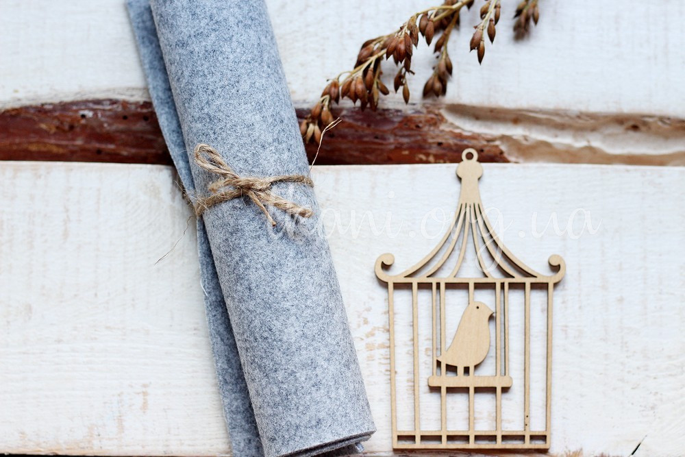 Войлок для рукоділля і творчості 2 мм Корея сірий меланж C-94, 40Х30 см, фото 1