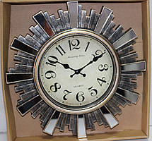 Годинник настінний, діаметр 30 см, з дзеркальними вставками