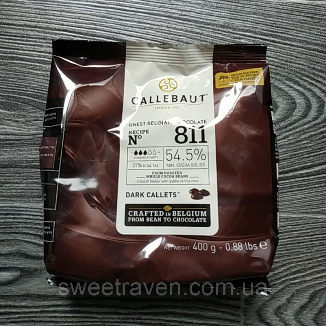 Бельгійський шоколад Barry Callebaut Чорний 54,5% (400 грам)