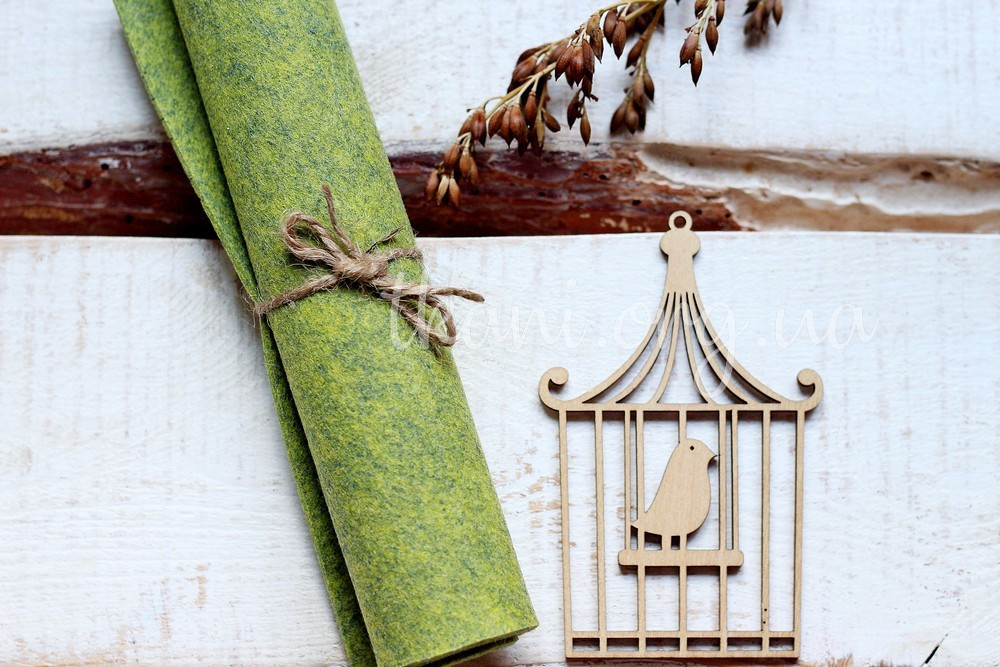 Войлок для рукоділля і творчості 2 мм Корея салатовий меланж C-100, 20Х30 см, фото 1