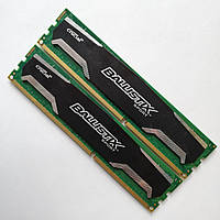 Комплект оперативної пам'яті Crucial Ballistix DDR3 8Gb (2x4Gb) 1600MHz PC3-12800U 2R8 CL9 (BLS4G3D1609DS1S00) Б/В
