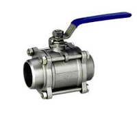 Кран кульовий трехсоставной нержавіючий приварний Ду 32 AISI 304