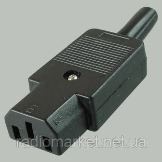 Гніздо мережеве 3pin, під шнур, фото 1