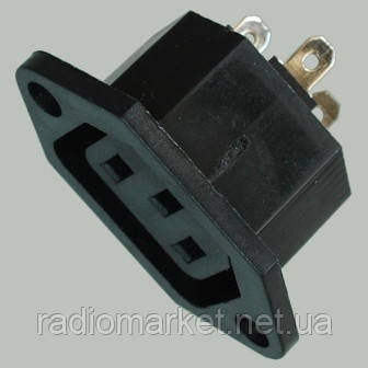 Гніздо мережеве 3pin, монтажне