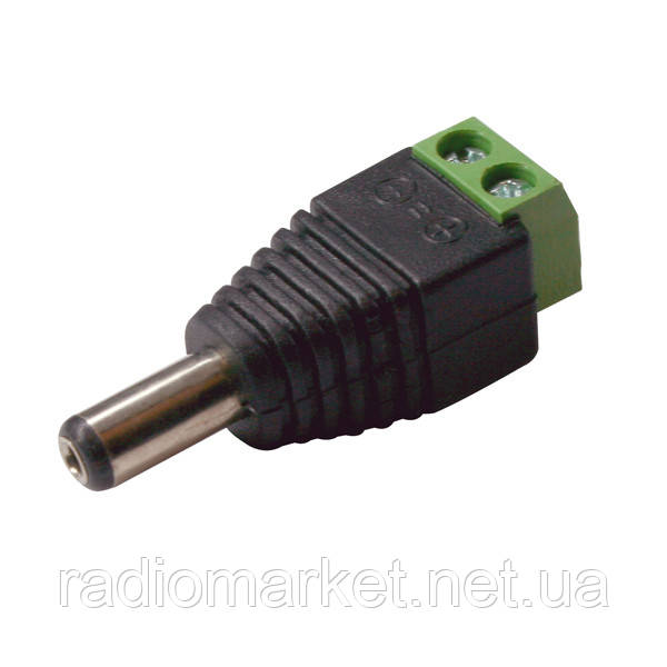 Роз'єм живлення (штекер) 5,5х2,1 мм, з клемною колодкою, фото 1