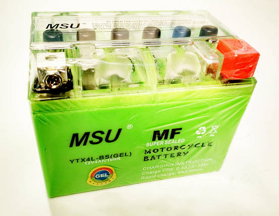 Гелевий акумулятор 12V 4Аһ YTX4L-BS, фото 1