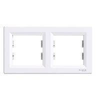 Рамка 2-х модульна Asfora Біла Schneider Electric