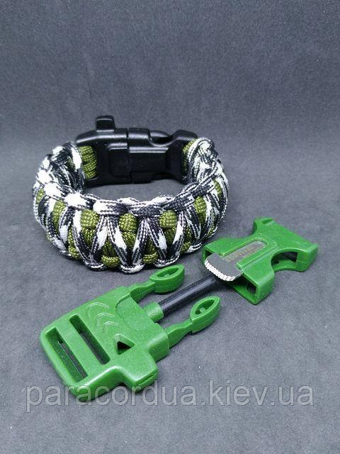 Браслет виживання з паракорда 4 в 1, Плетіння "Подвійна кобра"
