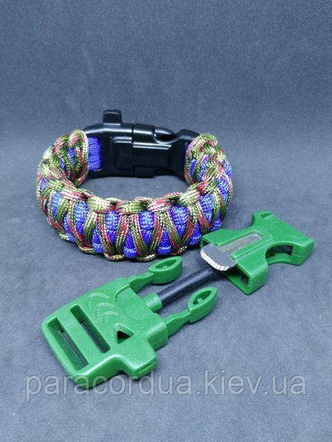Браслет виживання з паракорда 4 в 1, Плетіння "Подвійна кобра"