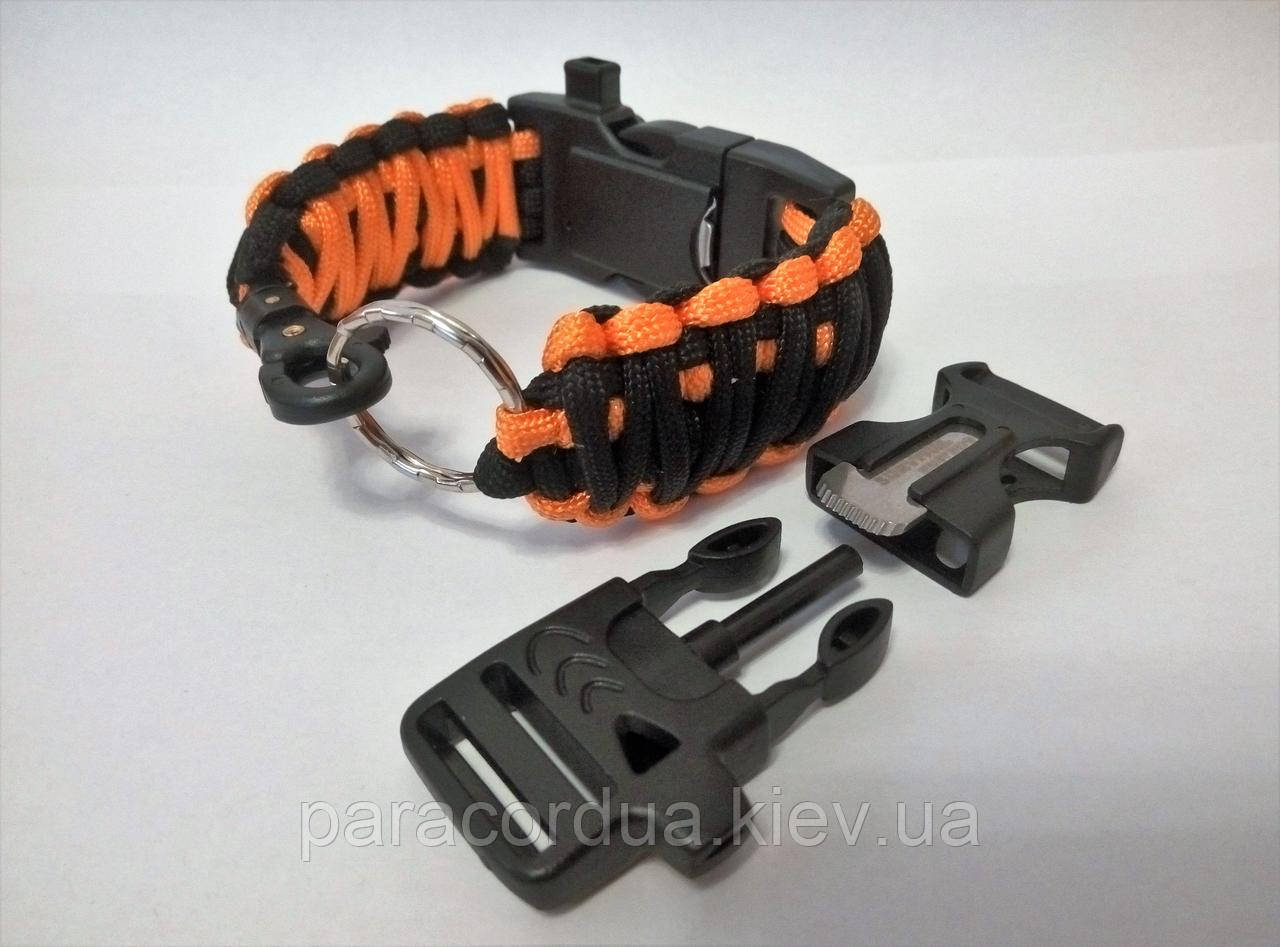 Браслет виживання з паракорда 4 в 1, Плетіння "Подвійна кобра"