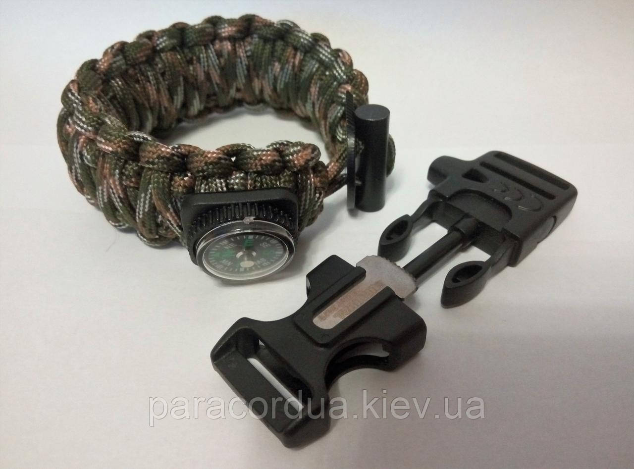 Браслет виживання з паракорда 4 в 1, Плетіння "Подвійна кобра"