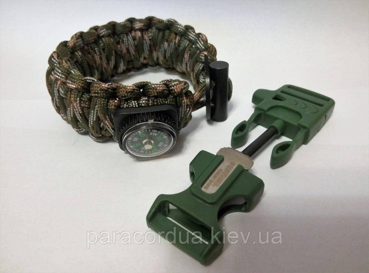 Браслет виживання з паракорда 4 в 1, Плетіння "Подвійна кобра"