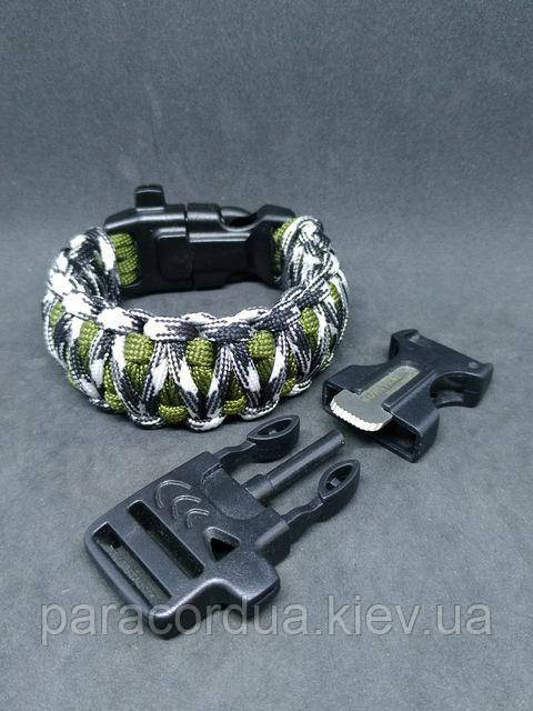 Браслет виживання з паракорда 4 в 1, Плетіння "Подвійна кобра"