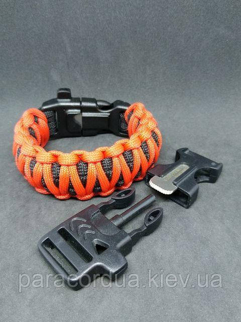 Браслет виживання з паракорда 4 в 1, Плетіння "Подвійна кобра"