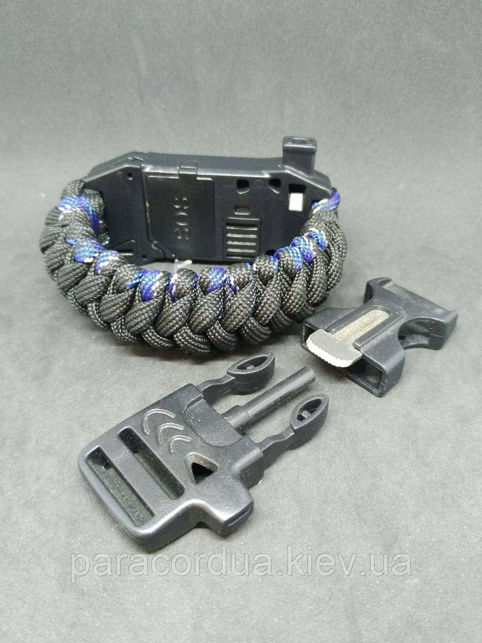 Браслет виживання з паракорда 4 в 1, Плетіння "Слизька Кобра +"