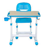 Комплект парта і стілець-трансформери fundesk Piccolino II Blue, фото 10