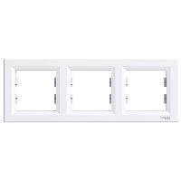 Рамка 3-х модульна Asfora Біла Schneider Electric