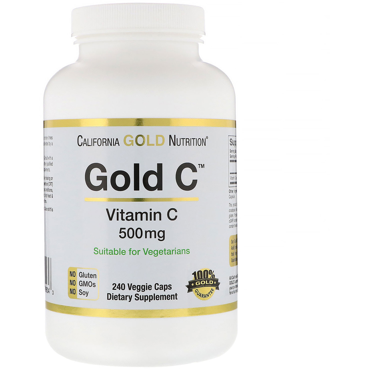 Вітамін C, California Gold Nutrition, 500 мг, 240 капсул