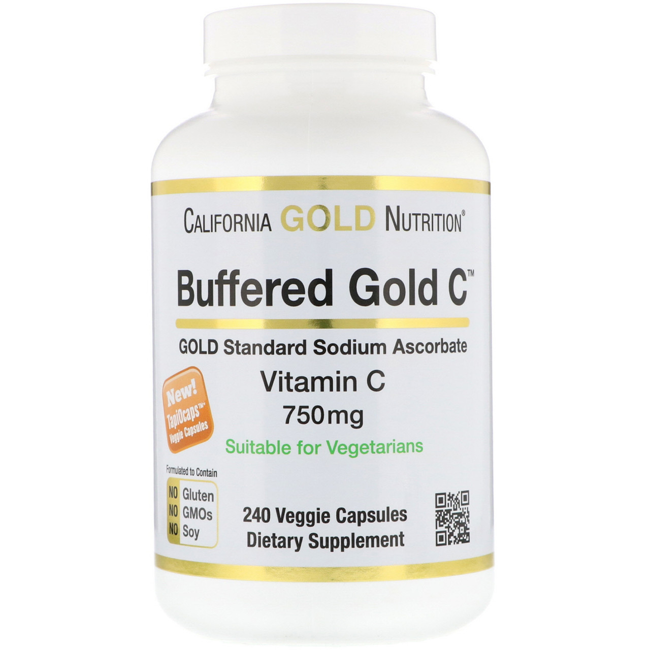 Вітамін С, California Gold Nutrition, 750 мг, 240 капсул