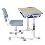 Парта і стілець-трансформери комплект FunDesk Piccolino Grey, фото 6