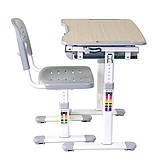 Парта і стілець-трансформери комплект FunDesk Piccolino Grey, фото 10