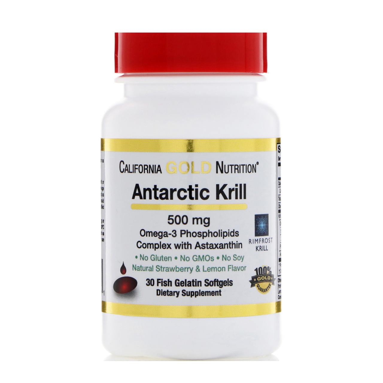Жир арктичного кріля, з астаксантином, California Gold Nutrition, 500 мг, 30 капсул