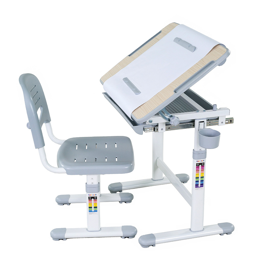 Комплект FunDesk Парта та стілець-трансформери Bambino Grey, фото 1