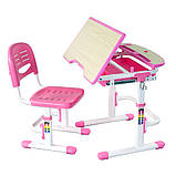 Парта і стілець-трансформери Комплект FunDesk Sorriso Pink, фото 6