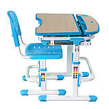 Парта і стілець-трансформери комплект FunDesk Sorriso Blue, фото 5