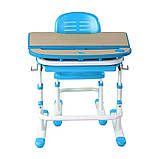 Парта і стілець-трансформери комплект FunDesk Sorriso Blue, фото 6