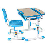 Парта і стілець-трансформери комплект FunDesk Sorriso Blue, фото 7