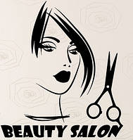 Виниловые наклейки " В салон красоты 034 Beauty salon " 60х50 см